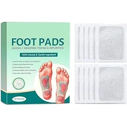 (Pack of 2) Herbal And Gentle Ingredient Detox Foot Pads (20 pieces), Natural Ingredients for Sleep Aid, Pain Relief, Toxin Removal with Bamboo Vinegar and Acupoint Micro-Massage Technology-image-2