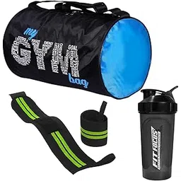 (Pack of 3) Gym Bag Combo for Men Combo Set for Men and Women Workout - Boost Your Workout with My Gym Bag, Wrist Band & Gym Shaker Bottle || Shaker Bottle 600 ml || My GymBag Blue for Fitness (Green)-picture-22