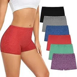 Pack of 4(Any Colors) Boyshort Panties for Girls and Women-picture-44