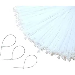 PACK OF 50 Self Locking Cable Ties | 100mmx2.5mm, 4 inch | Natural White | Heat Resistant Cable Zip Ties | AntiSlip Wire Organizer | For Indoor & Outdoor Use-image-41