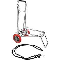 Packcy Collapsible 2-Wheel Silver Luggage Cart Trolley for Travel, Home & Office | Heavy-Duty Foldable Portable Hand Truck Extendable Handle, Durable Wheels, Compact Carrie-picture-43