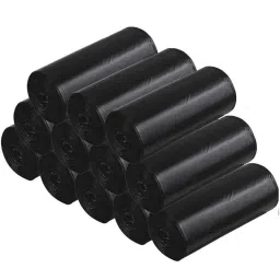 PackPro 30 Pcs 19x21 inch Black Bio-Degradable Plastic Recyclable Garbage Bag Roll, GB-BLK-M-PO12, Size: Medium (Pack of 12)-picture-21