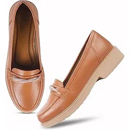 padchin Womens Loafers Shoes Platform Chunky Penny Loafer Comfortable Slip On Shoes-picture-52