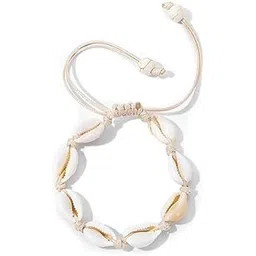 padmavathi enterprises Natural Cowrie Beads Shell Anklet Bracelet Handmade Beach Foot Jewelry Hawaiian Jamaican Style Adjustable for Women Unisex-picture-15