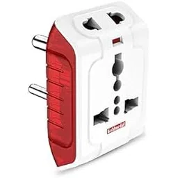 padmavathi enterprises Spice 3-Pin 240V Universal Travel Adaptor with LED Indicator (White) - Pack of 1, Compatible with Worldwide Plugs-picture-30