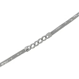 pahel - "the silver that shines" Bold Chain-Link Mesh Bracelet with Adjustable Fit-picture-44