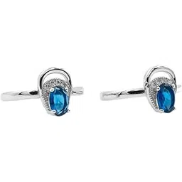 pahel - "the silver that shines" Royal Blue Oval Stone Toe Rings Silver Plated Adjustable Foot Jewelry for Women-picture-22