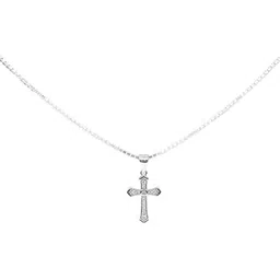 pahel - "the silver that shines" Sacred Cross Pendant with Silver Chain 925 Sterling Silver Men's Jewellery-picture-21