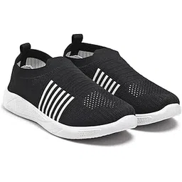 pahnava Women's Slip-on Knit Walking Shoes | Breathable Lightweight Sneakers with PVC Sole | Comfortable Casual Shoes for Walking, Gym, Travel, Outdoor Use-picture-15