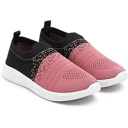 pahnava Women's Slip-on Knit Walking Shoes | Lightweight Breathable Sneakers with PVC Sole | Comfortable Casual Shoes for Walking & Running-picture-12