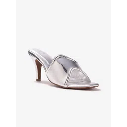 Pair ie Tales Women Open Toe Leather Party Kitten Mules-picture-13