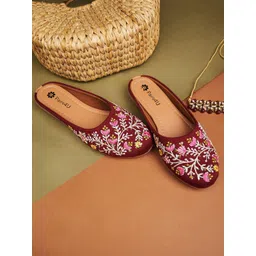 Pairs4U Women Embroidered Mules-picture-16