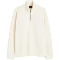 paklon Womens, Cotton Solid Casual Half Zipper Loose Fit Long Sleeves Sweatshirt For Winter (2Xl, Cream)-picture-28