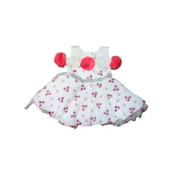 PAL SAREE CREATION Girls Floral Printed Round Neck Fit & Flare Midi Dress-image-45