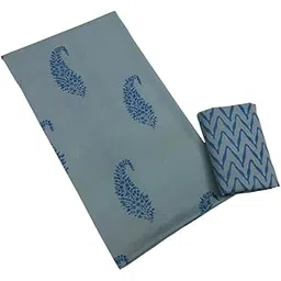 palash Women's Cotton Block Printed Top Bottom Suit Fabric-picture-12