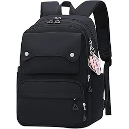 palay Backpack for Women Large Capacity 26L School Women Backpack Breathable Shoulder Strap Design Travel Backpack Fashion Black Nylon College Bags for Women-picture-53