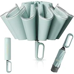 palay Large Umbrella for Men Women with Reflective Strap, 50'' Automatic Open/Close Windproof Travel Folding Umbrella, Reinforced 10 Dual Ribs, 99 UV Protection Umbrella with Carabiner Handle Design-picture-49