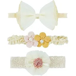 palay PALAY® 3Pcs Bow Hairband For Baby Girl,Lace Flower Headband For Baby Girl,Cute Elastic Newborn Hairband Hair Accessories Toddlers Gifts Multicolor-picture-43