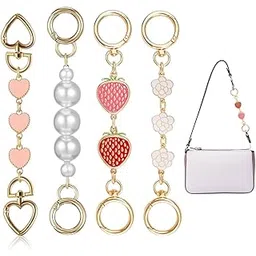palay PALAY® 4Pcs Bag Extender Chain Golden Chain Extender for Bag 5.7-6.7 Inches Cute Charm Chain Strap for Bags Quick Connection Bag Extender Chain Fashion Bag Extender Chain for Purse, Handbag, Sling Bag-picture-33