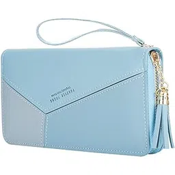 palay Women's Long Wallet Tassel PU Leather Multi- Slots Girls Zipper Coin Large Purse For Girls-picture-45