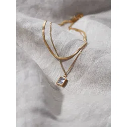 Palli Creation Gold Plated Crystal Stone Studded Layered Chain-picture-26