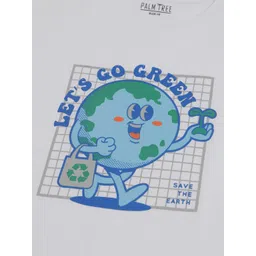 Palm Tree Boys Graphic Printed Round Neck Cotton T-shirt image 2