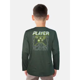 Palm Tree Boys Olive Green T-shirt image 5