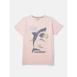 Palm Tree Boys Peach-Coloured Printed T-shirt-picture-23