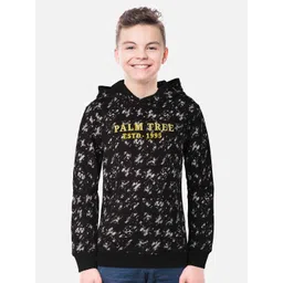 Palm Tree Boys Printed Cotton Hooded Sweatshirt-picture-40