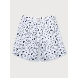 Palm Tree Boys White Conversational Printed Shorts-picture-32