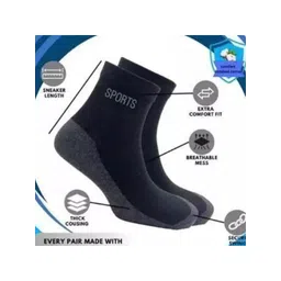 PALMLON Boys Pack of 5 Solid Ankle Length Cotton Casual Socks-picture-53