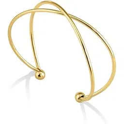 palmonas 18k Gold Plated Golden Crossover Kada Bracelet for Womens | Gifts for Girlfriend, Gifts for Women and Girls-picture-18