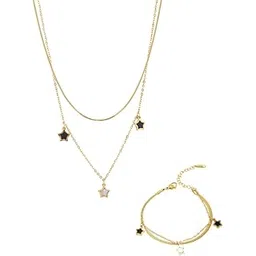 palmonas Bracelet & Necklace Starry Jewellery Set For Women | Gift For Women & Girls-picture-45