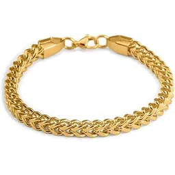 palmonas Classic Gold Chain Bracelet for Men - Waterproof & Anti Tarnish Men's Accessories | Jewellery for Boys & Men | Birthday, Anniversaries Gift for Men & Boys-picture-35