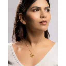 Palmonas Golden Glory Of Sun Vermeil Necklace for Women-picture-34