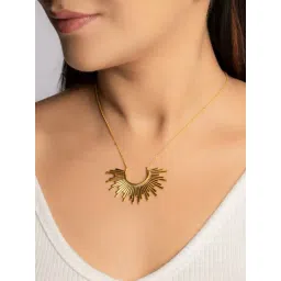 Palmonas Golden Ray Of Hope Vermeil Necklace for Women-picture-26