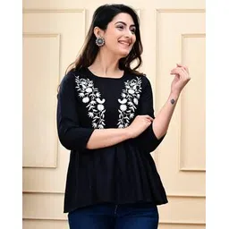 palsiya presents Women Embroidered Regular Fit Top-picture-33
