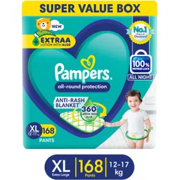 pampers All Round Protection Diaper Pants, Anti Rash Blanket, Lotion with Aloe - XL-picture-11