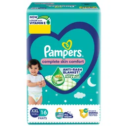 Pampers All round Protection Diaper Pants with Anti-Rash Blanket Extra Extra Large (XXL) Size - 16 Pieces-picture-27