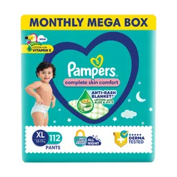 Pampers All round Protection Pants, Extra Large size baby diapers (XL) 112 Count, Lotion with Aloe Vera (Packaging May Vary)-picture-25