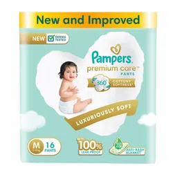 Pampers Premium Care Pants, Medium size baby diapers (M), 16 Count, Softest ever Pampers pants-picture-15