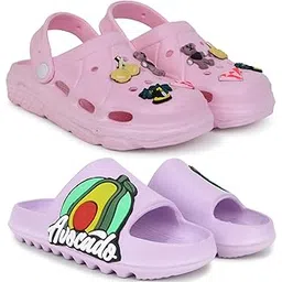 Combo Pack of 2 Slipper/Flip Flops/Slides/Clogs/Sandals with Adjustable Back Strap for Women (WCL-123,T-Acado)-image-26