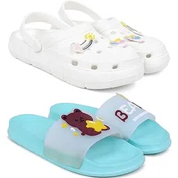 Combo Pack of 2 Slipper/Flip Flops/Slides/Clogs/Sandals with Adjustable Back Strap for Women (WCL-Ranbo,Bear)-image-18