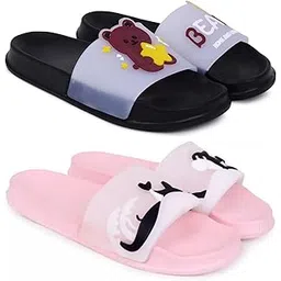 pampy angel Combo Pack of 2 Slipper/Flip Flops/Slides for Women (Bear,Dolphin)-picture-11