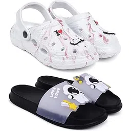 pampy angel Combo Pack of 2 Slipper/Flip Flops/Slides/Clogs/Sandals with Adjustable Back Strap for Women (WCL-LGirl,Tra-Space)-picture-12