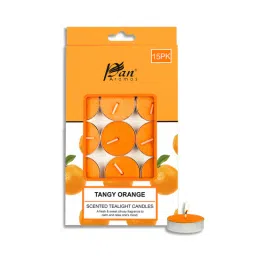 pan aromas 15-Pack Scented Tealight Candle - Tangy Orange-picture-11