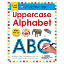 pan macmillan india Wipe Clean Workbook Uppercase Alphabet Enclosed Spiral Binding Book by Roger Priddy - English-picture-15