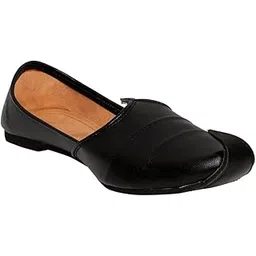 panahi Black Synthetic Leather Mojaris for Men-picture-52