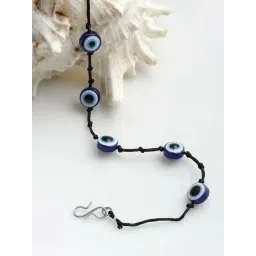 Panash Evil Eye Beaded Black Thread Handcrafted Anklet-picture-42