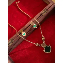 PANASH Gold-Plated Artificial Stones-Studded Jewellery Set-picture-16